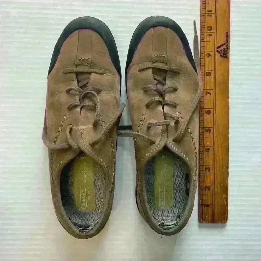 Timberland Smartwool Womens 7.5 Anti-Fatigue Brown Leather Comfort Shoes